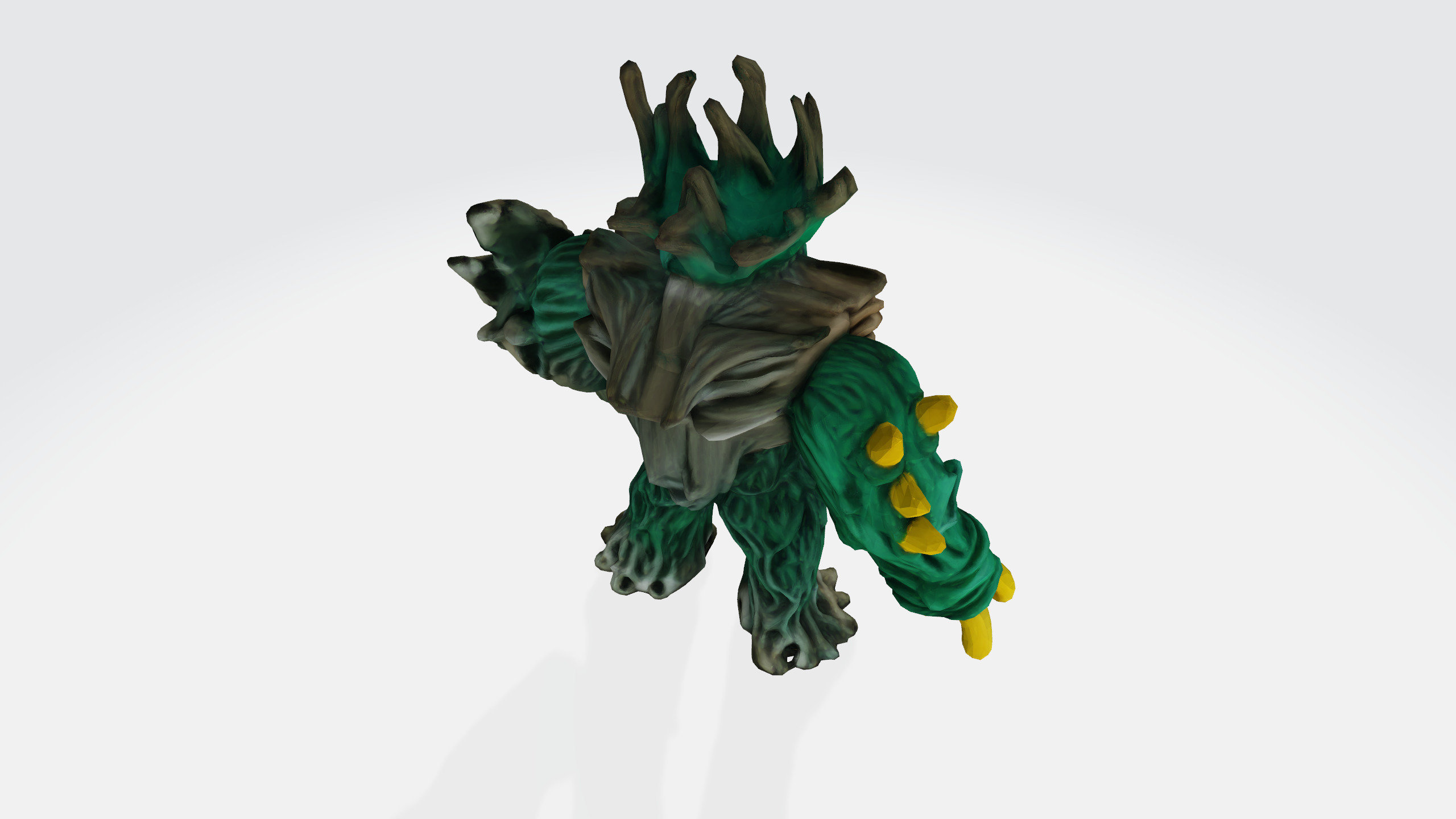 Jungle emperror cartoon 3d model Low-poly 3D model_7