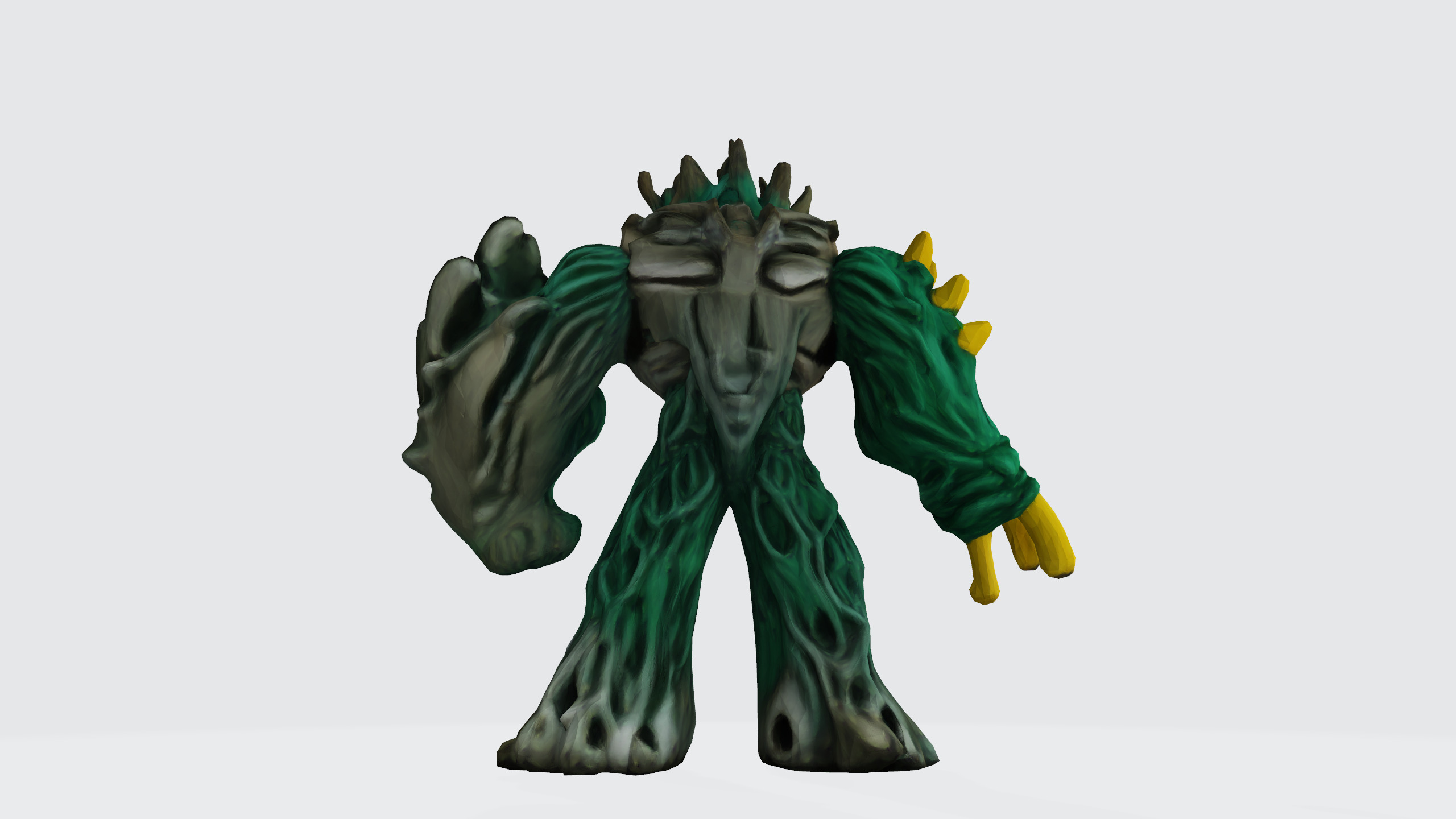 Jungle emperror cartoon 3d model Low-poly 3D model_8
