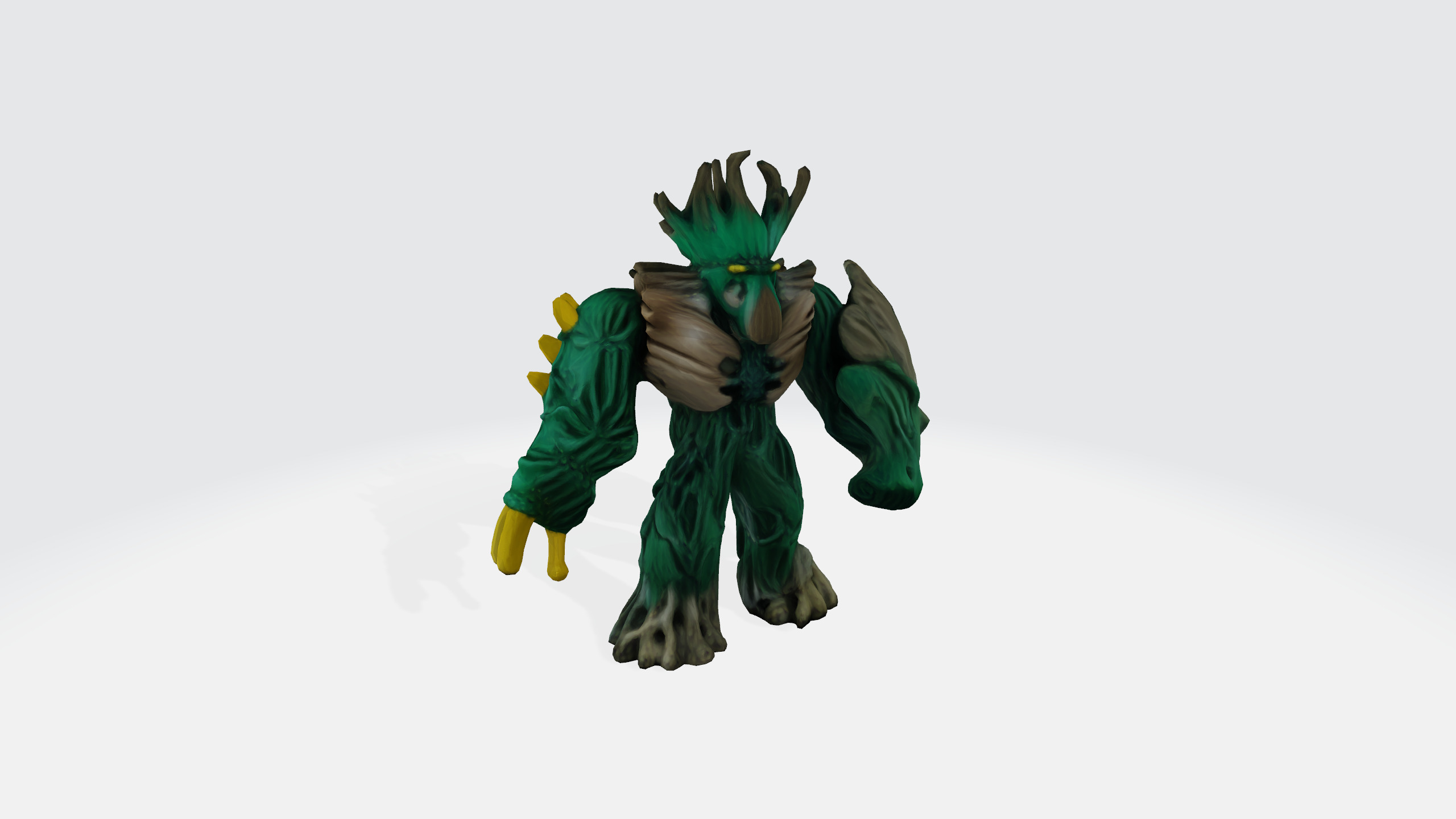 Jungle emperror cartoon 3d model Low-poly 3D model_1