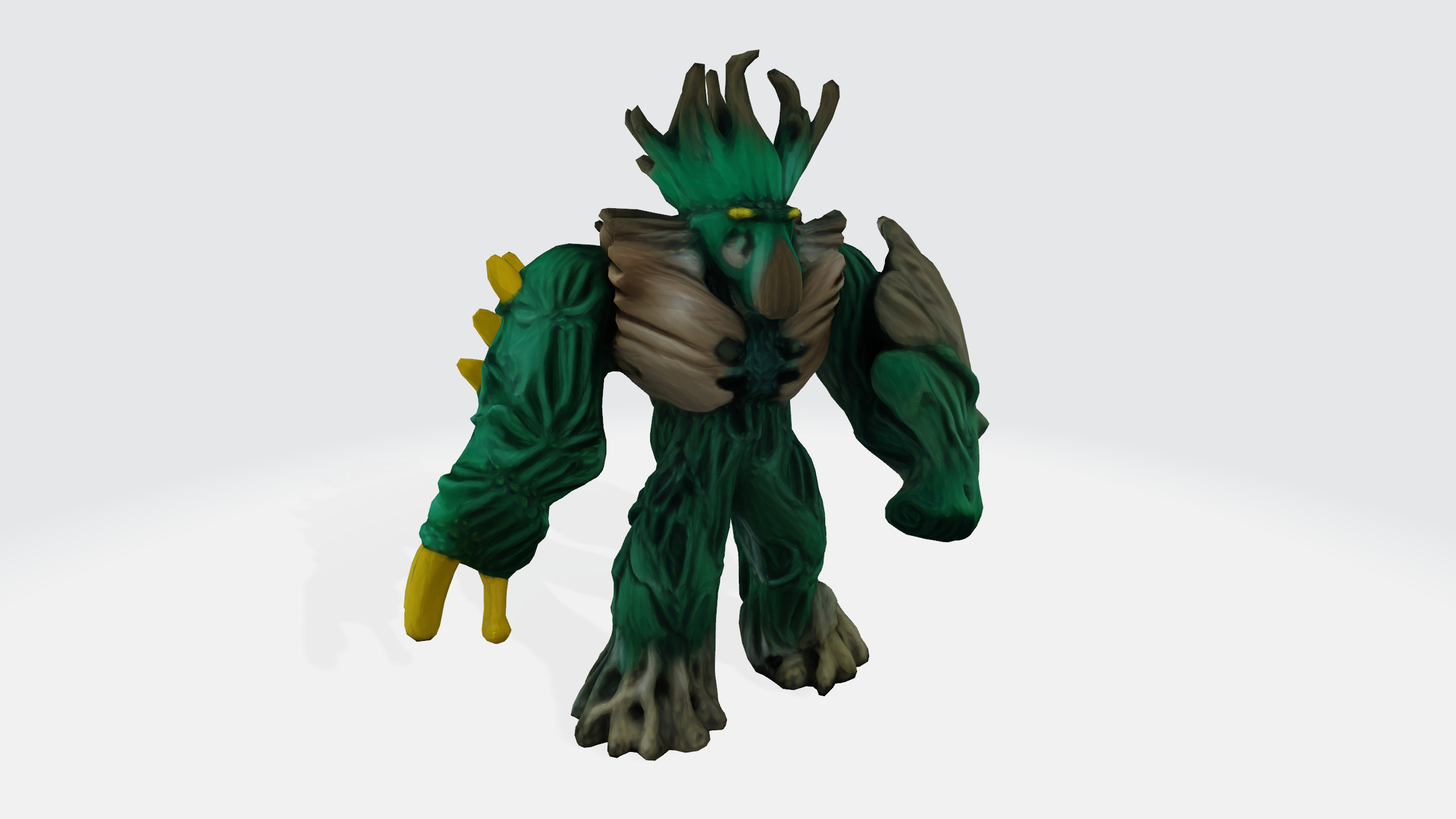 Jungle emperror cartoon 3d model Low-poly 3D model_2