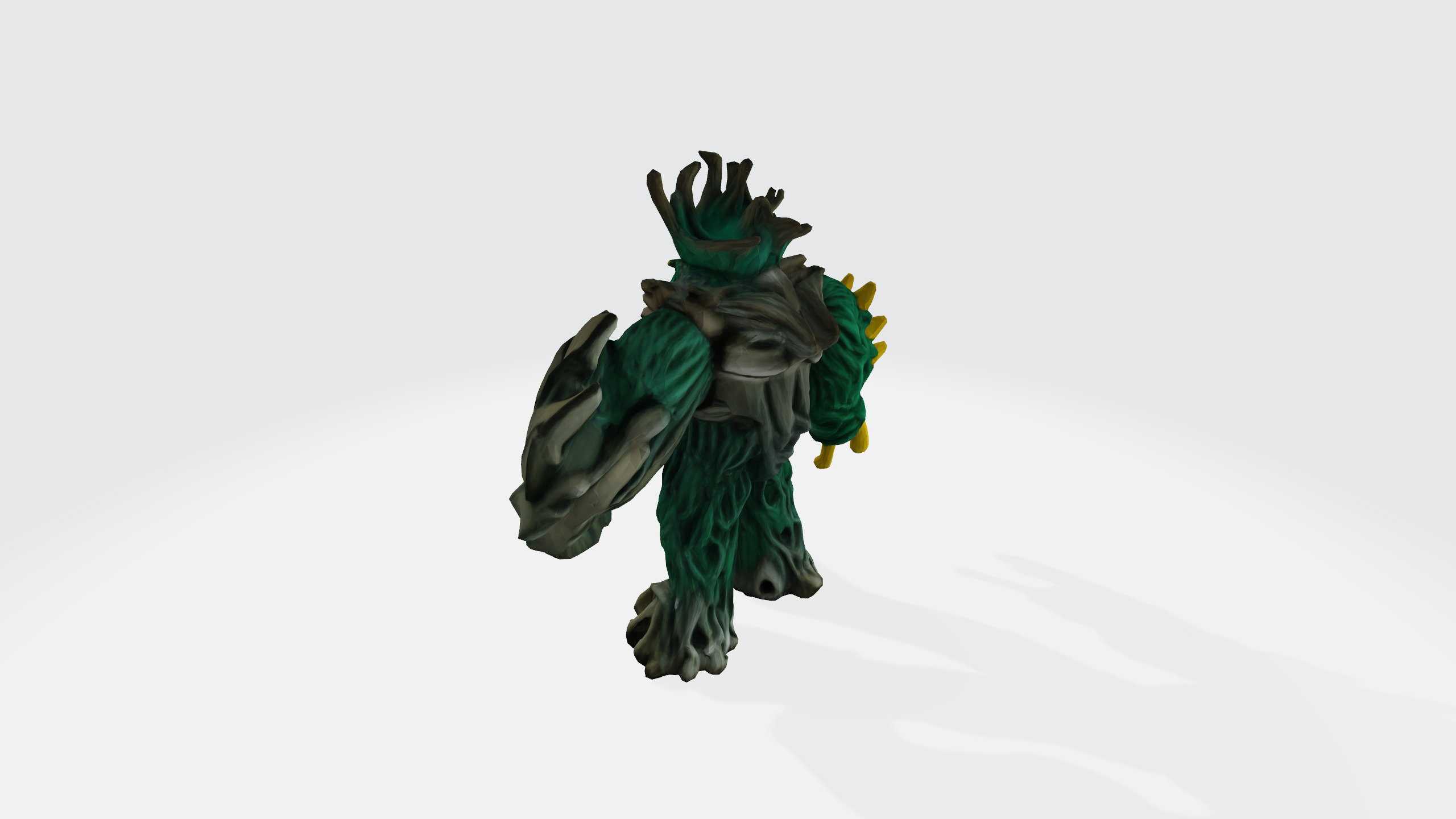 Jungle emperror cartoon 3d model Low-poly 3D model_11