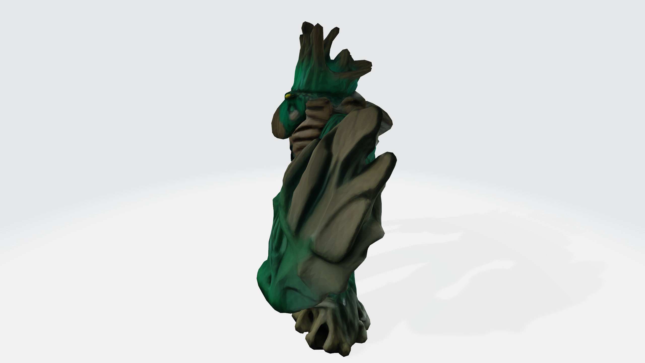 Jungle emperror cartoon 3d model Low-poly 3D model_4