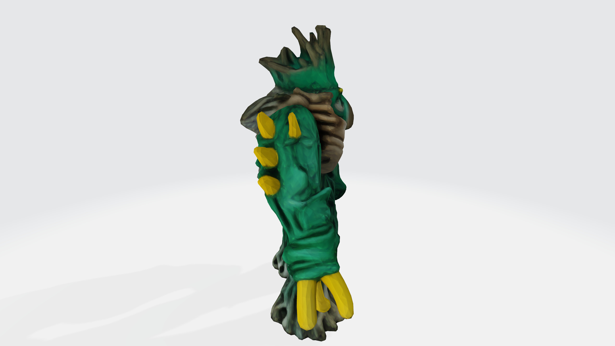 Jungle emperror cartoon 3d model Low-poly 3D model_6