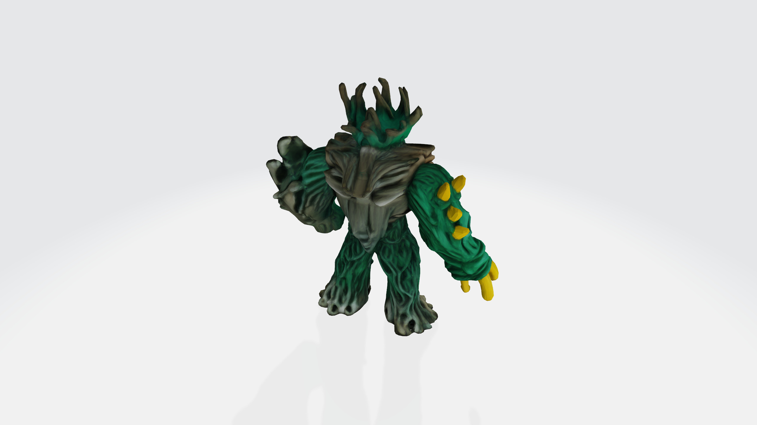 Jungle emperror cartoon 3d model Low-poly 3D model_12