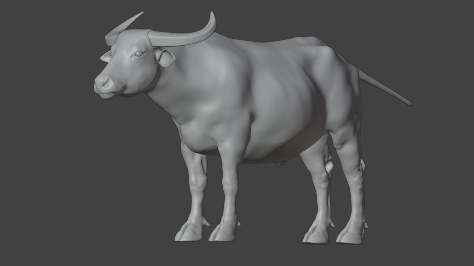 Asian Buffalo - Water Buffalo Realistic 3D model_21