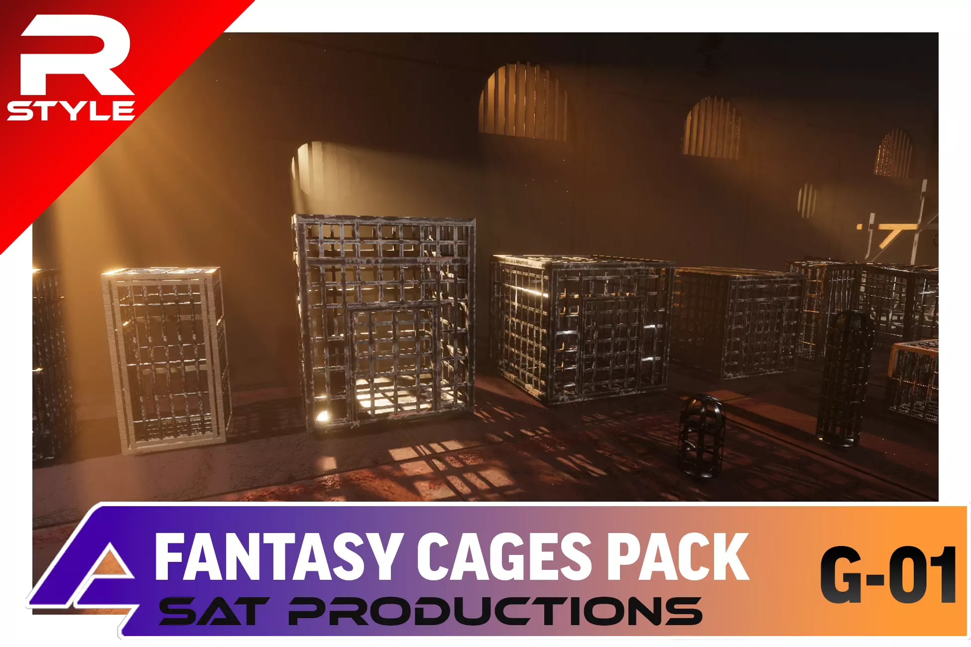 Game Ready  Fantasy Cages Pack Low-poly 3D model_0