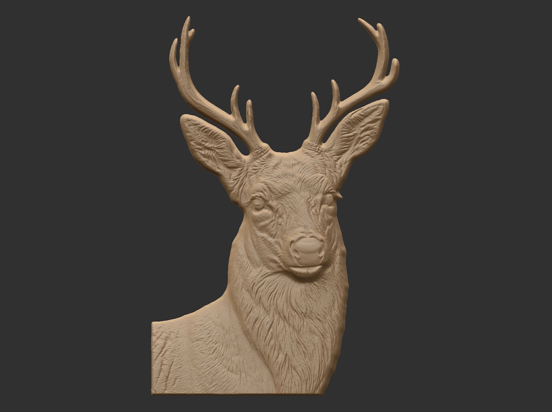 deer cnc model 3D print model_3