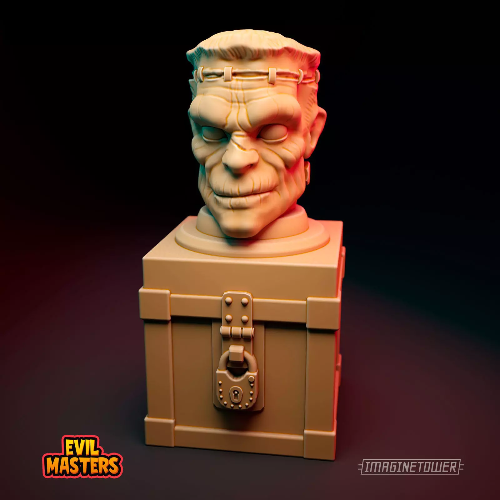 Frankenstein Box Netsuke Doll 3D print model