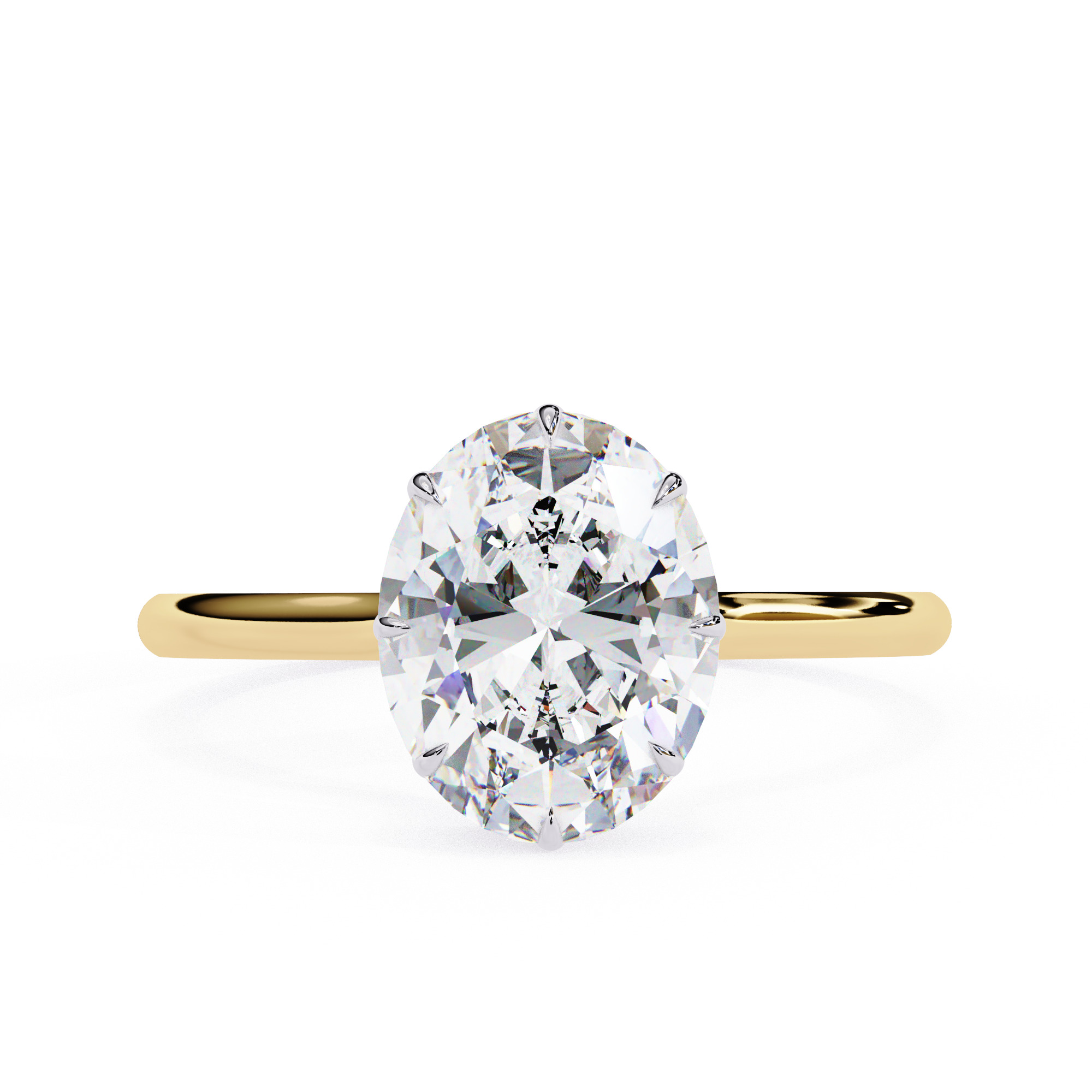 Mono Solitaire Diamond Ring 360 animation renders 3dm stl  3D print model_6