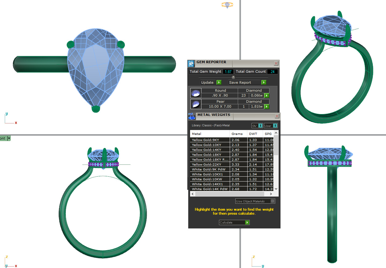 Mono Solitaire Diamond Ring 360 animation renders 3dm stl 3D print model_3