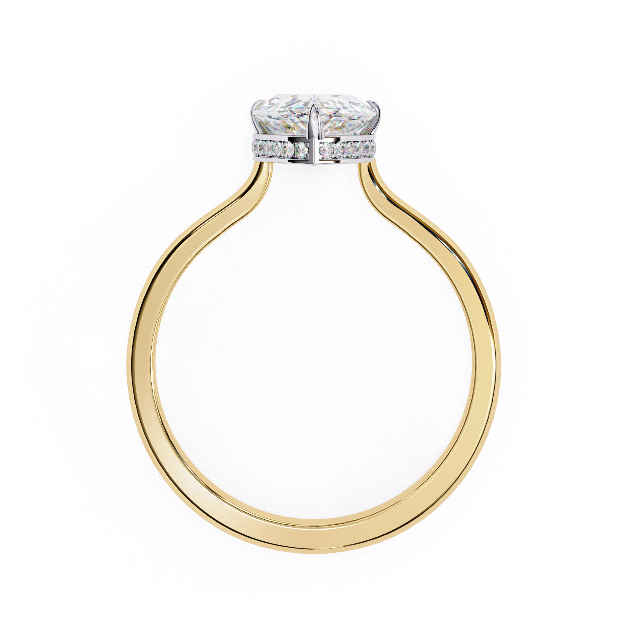 Mono Solitaire Diamond Ring 360 animation renders 3dm stl 3D print model_8