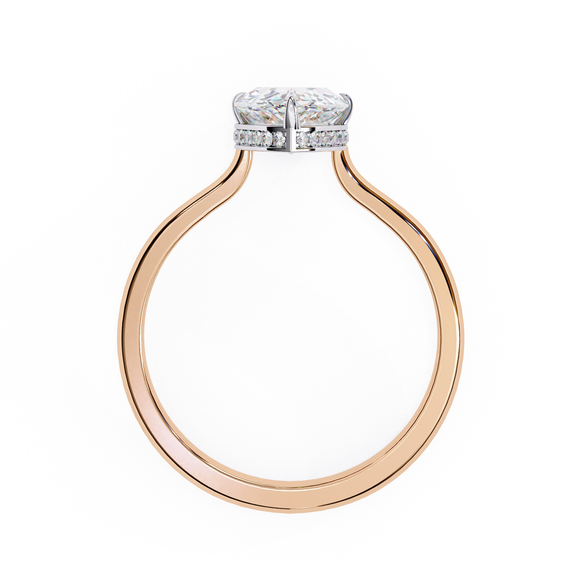 Mono Solitaire Diamond Ring 360 animation renders 3dm stl 3D print model_10