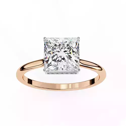Mono Solitaire Diamond Ring 360 animation renders 3dm stl  3D print model
