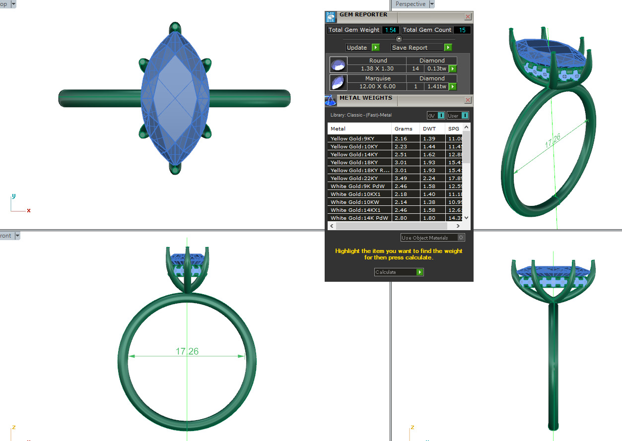 Mono Solitaire Diamond Ring 360 animation renders 3dm stl 3D print model_2