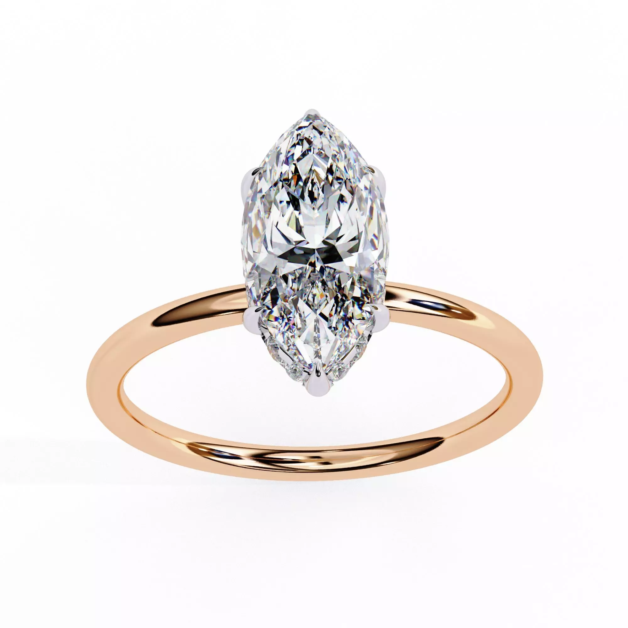 Mono Solitaire Diamond Ring 360 animation renders 3dm stl 3D print model_0