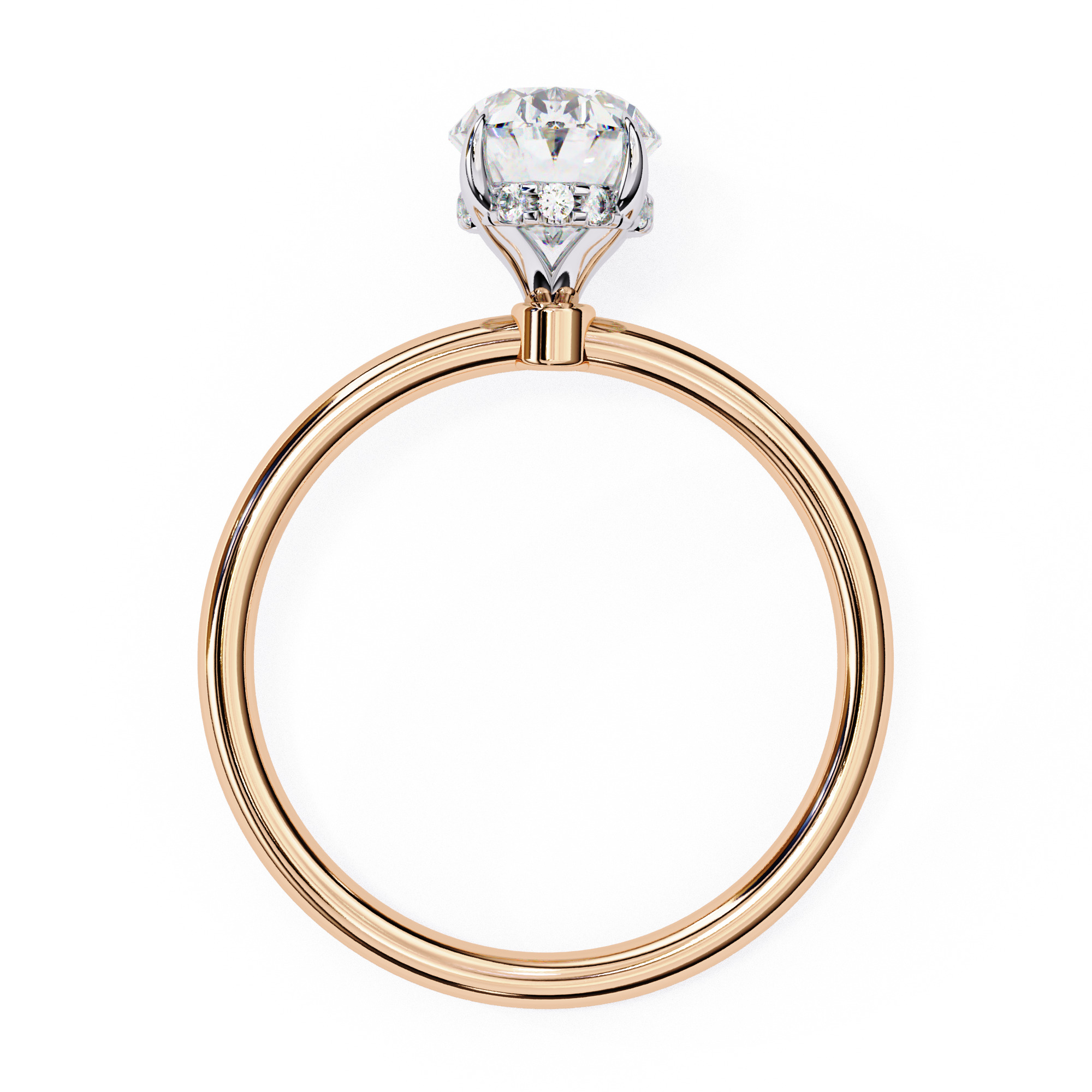 Mono Solitaire Diamond Ring 360 animation renders 3dm stl 3D print model_12