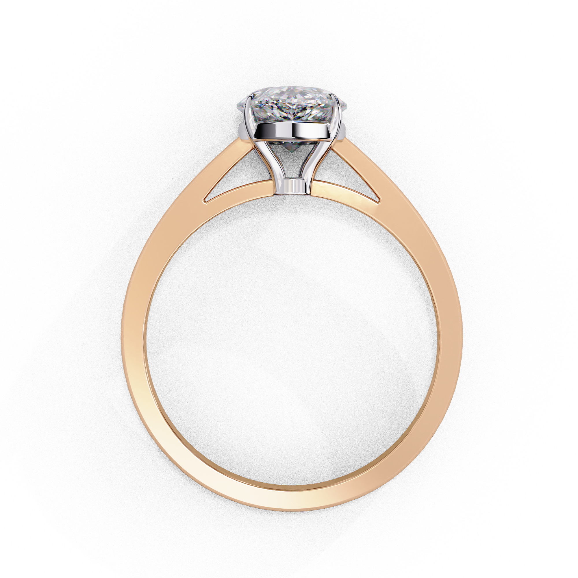 Mono Solitaire Diamond Ring 360 animation renders 3dm stl 3D print model_11