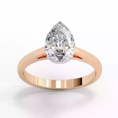 Mono Solitaire Diamond Ring 360 animation renders 3dm stl 