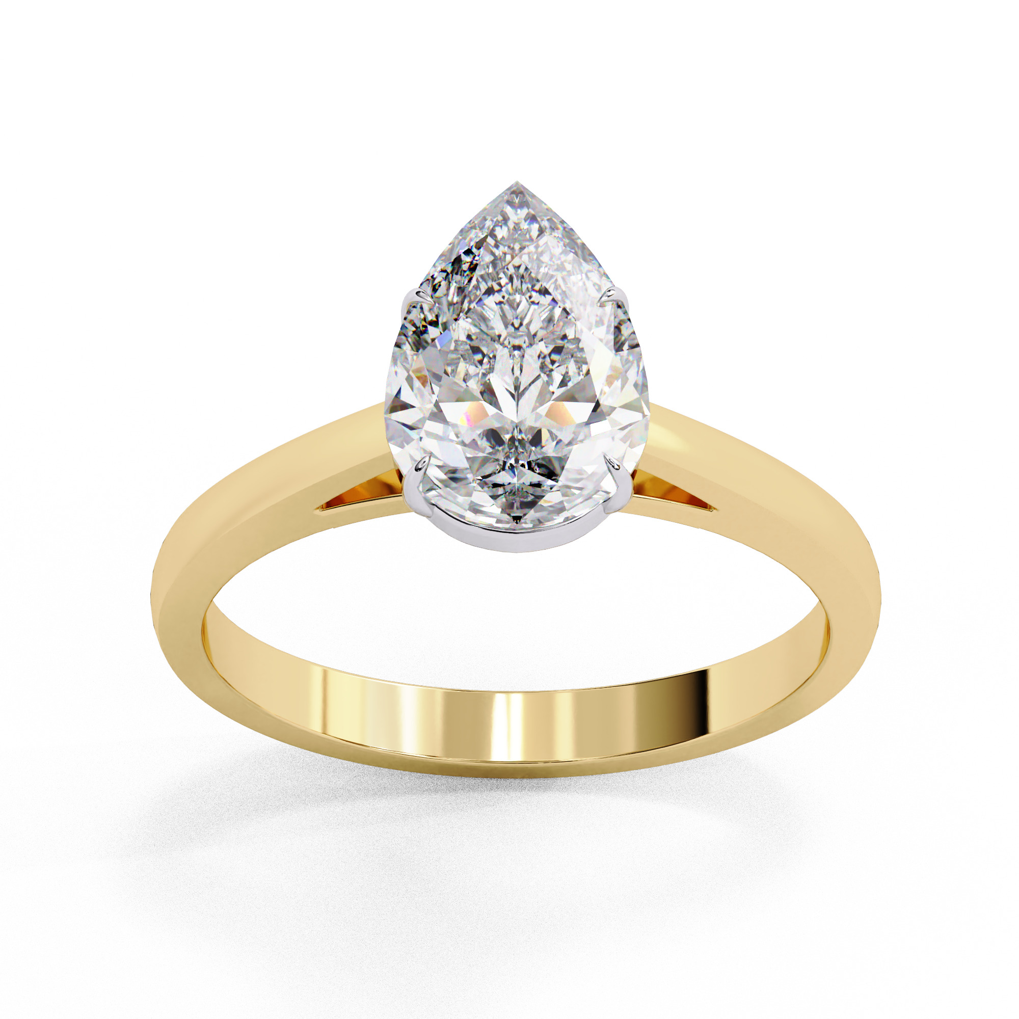 Mono Solitaire Diamond Ring 360 animation renders 3dm stl 3D print model_7