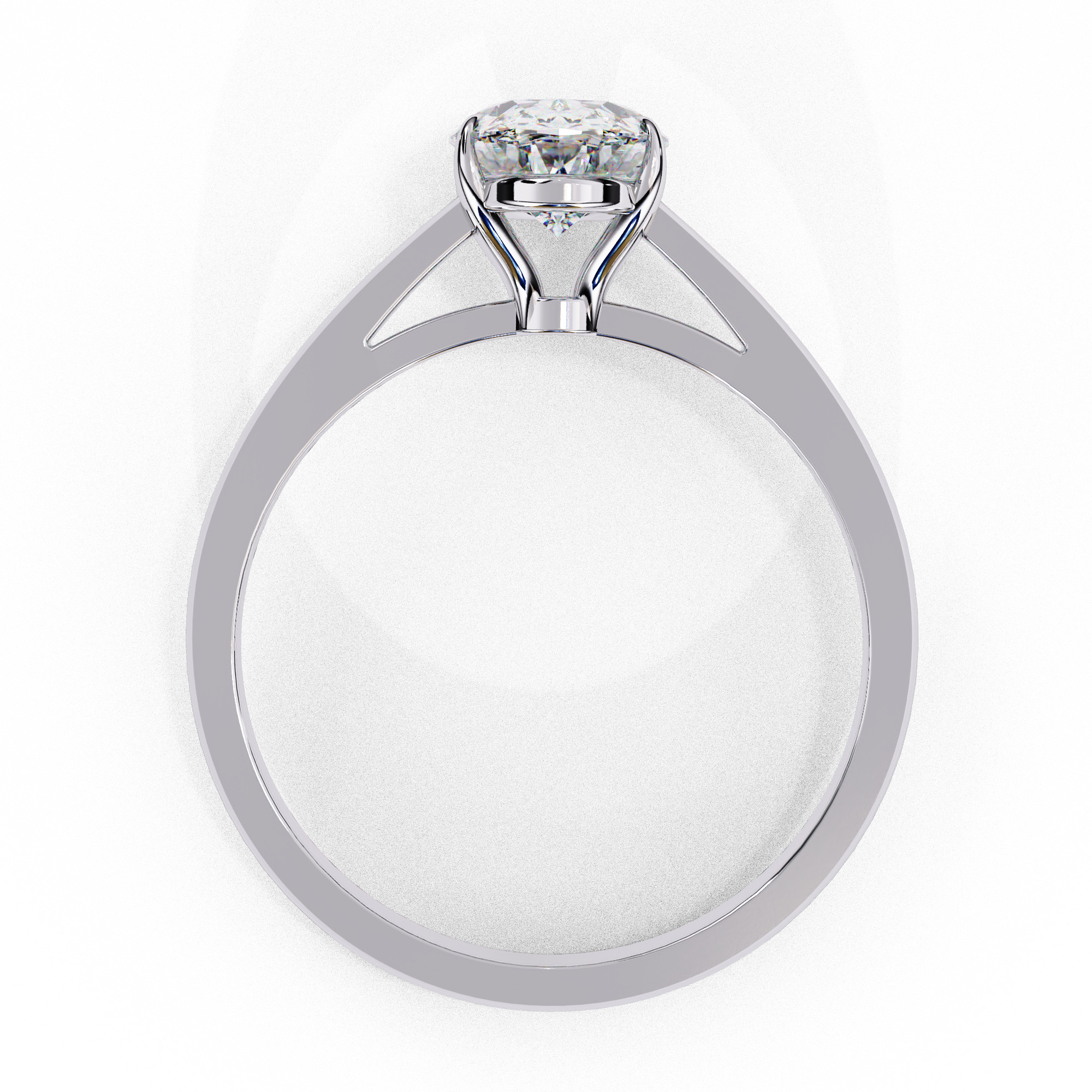 Mono Solitaire Diamond Ring 360 animation renders 3dm stl 3D print model_12