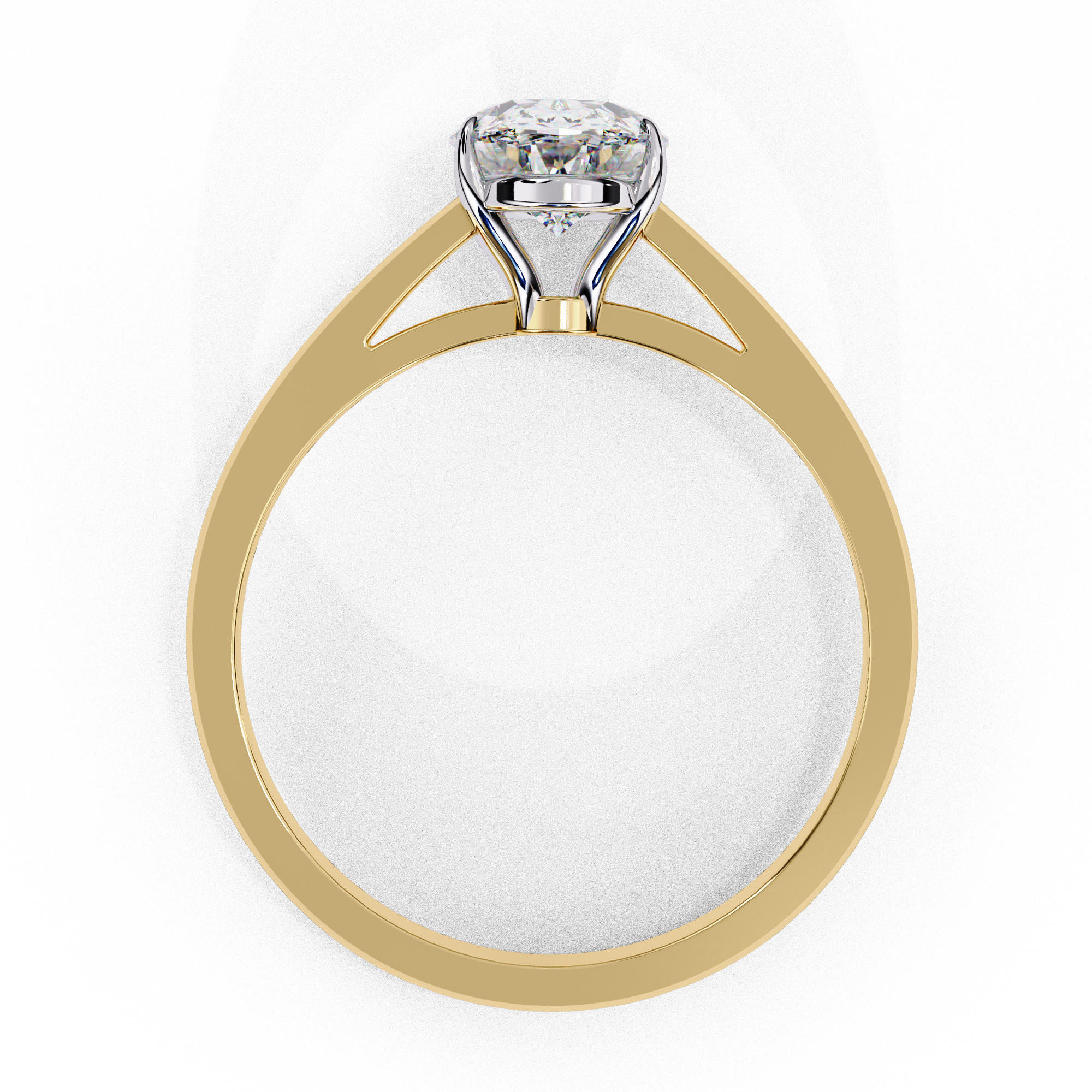 Mono Solitaire Diamond Ring 360 animation renders 3dm stl 3D print model_13