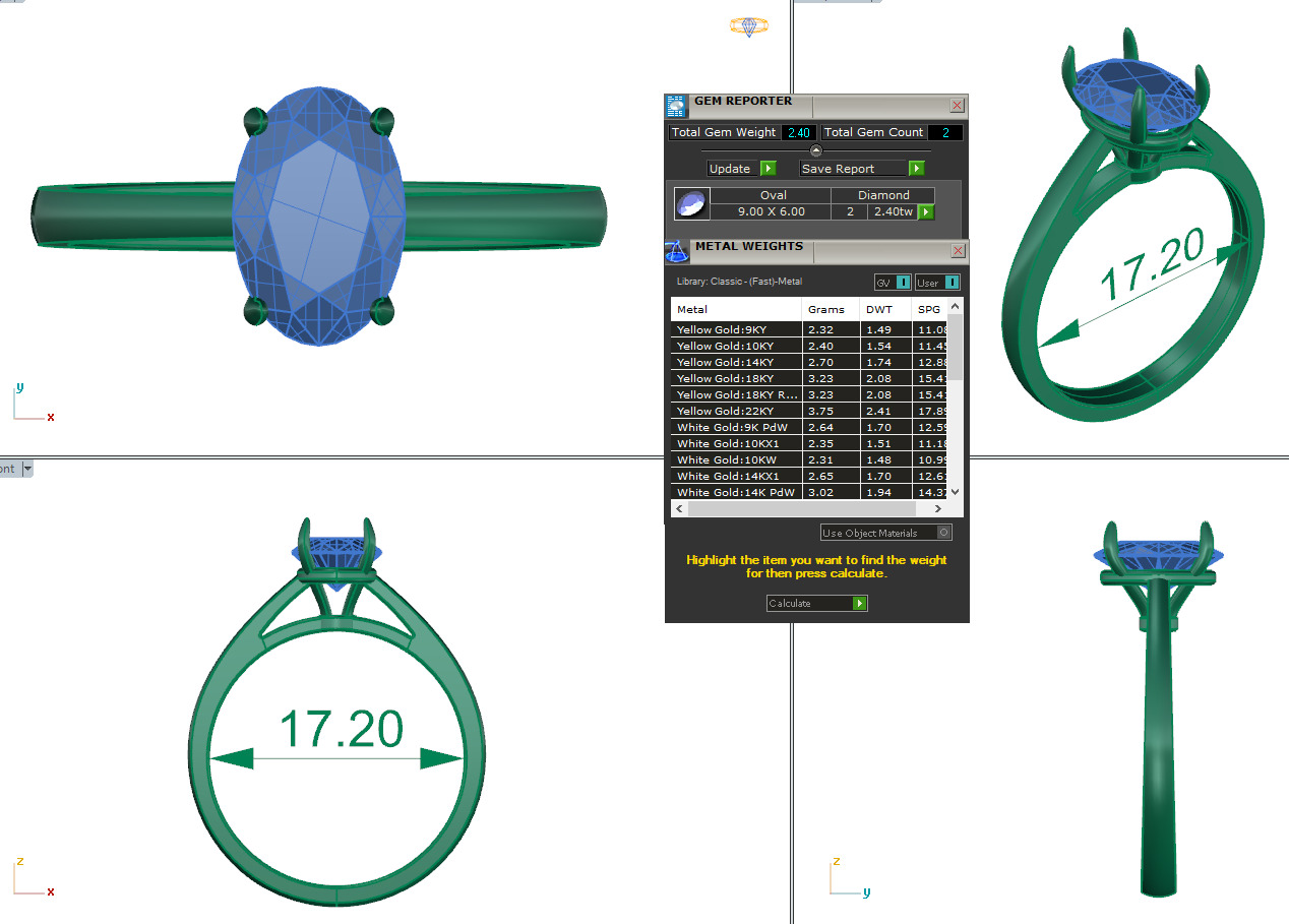 Mono Solitaire Diamond Ring 360 animation renders 3dm stl 3D print model_2