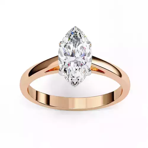 Mono Solitaire Diamond Ring 360 animation renders 3dm stl 