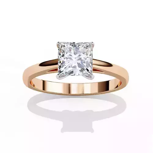 Mono Solitaire Diamond Ring 360 animation renders 3dm stl 