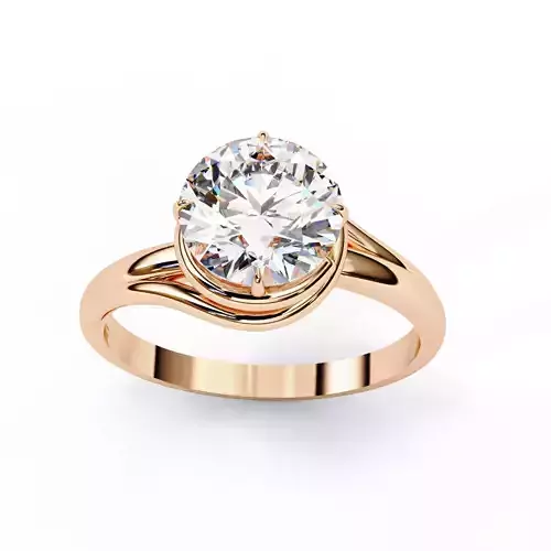 Mono Solitaire Diamond Ring 360 animation renders 3dm stl 