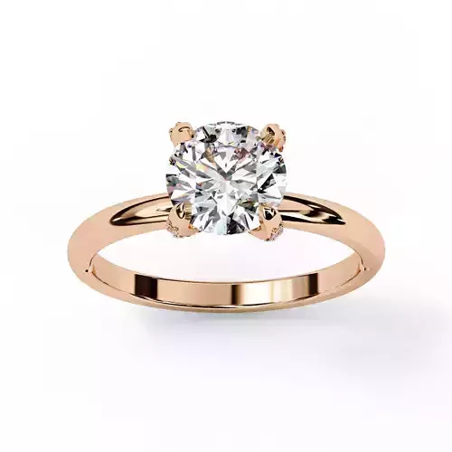 Mono Solitaire Diamond Ring 360 animation renders 3dm stl 