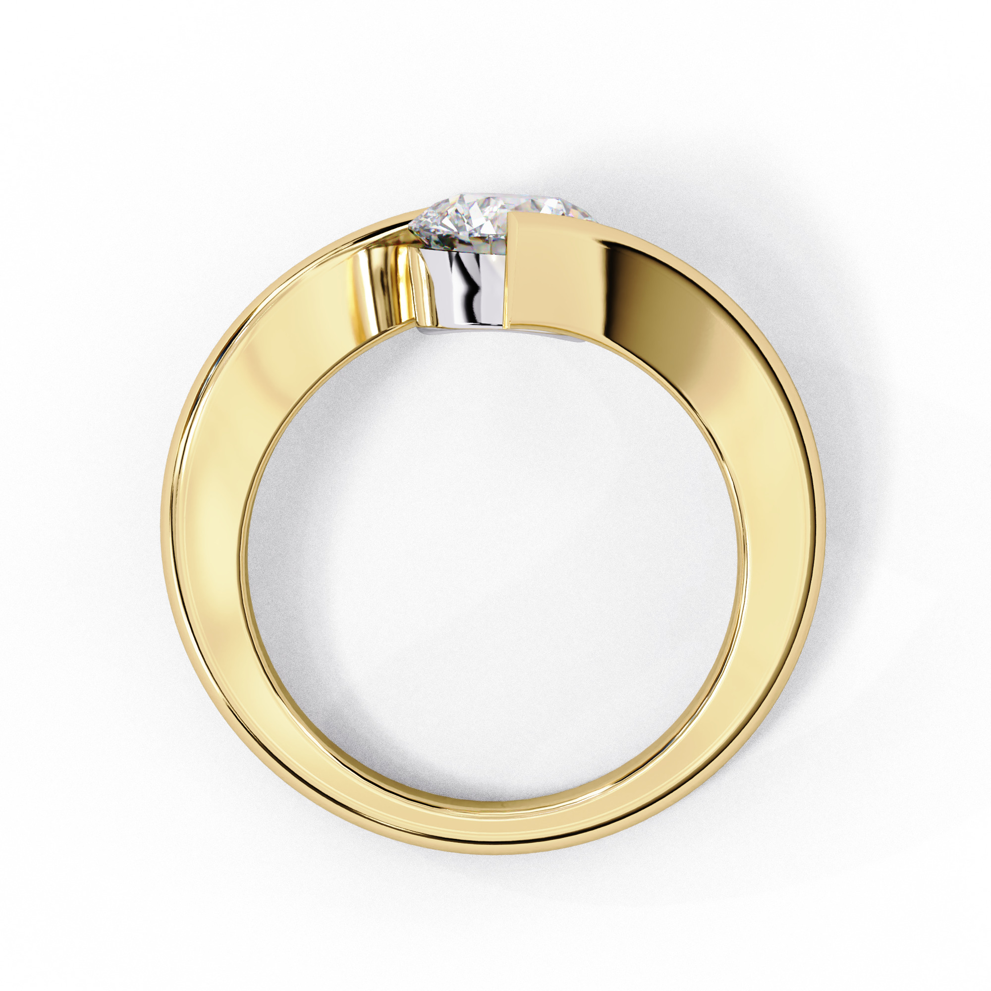 Mono Solitaire Diamond Ring 360 animation renders 3dm stl  3D print model_9