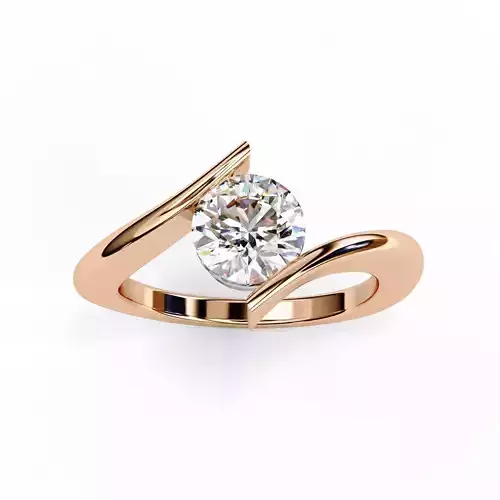 Mono Solitaire Diamond Ring 360 animation renders 3dm stl  3D print model