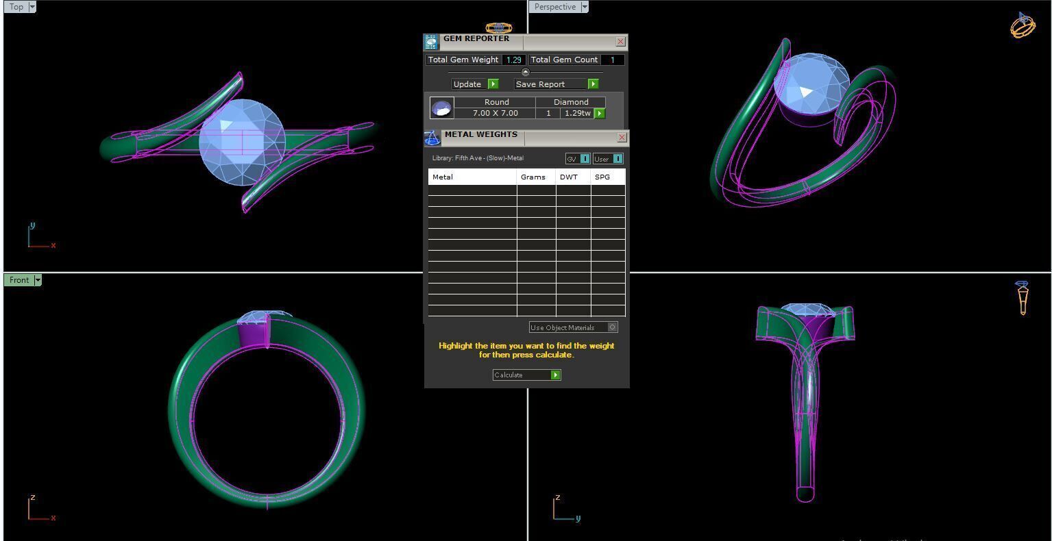 Mono Solitaire Diamond Ring 360 animation renders 3dm stl  3D print model_3