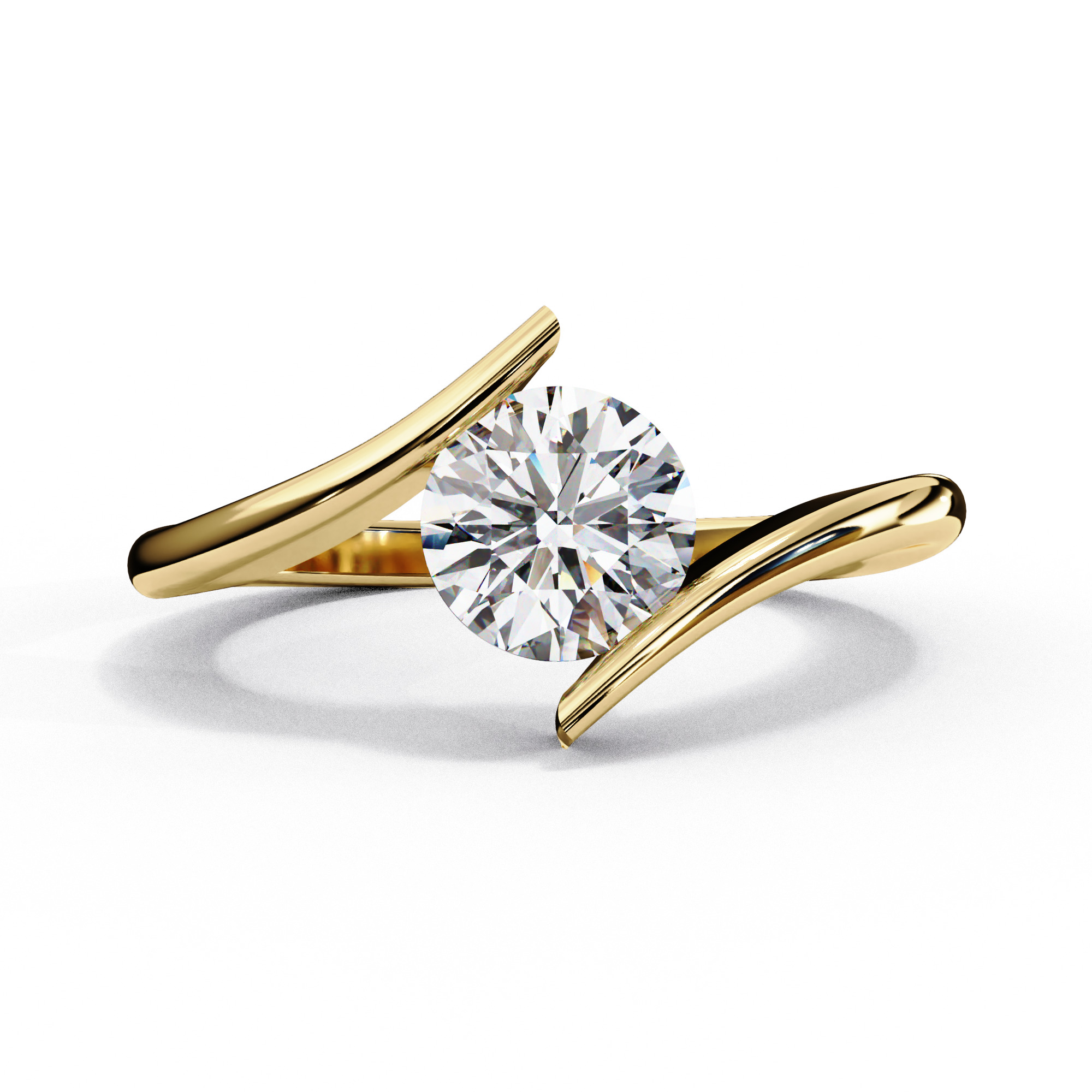 Mono Solitaire Diamond Ring 360 animation renders 3dm stl  3D print model_12
