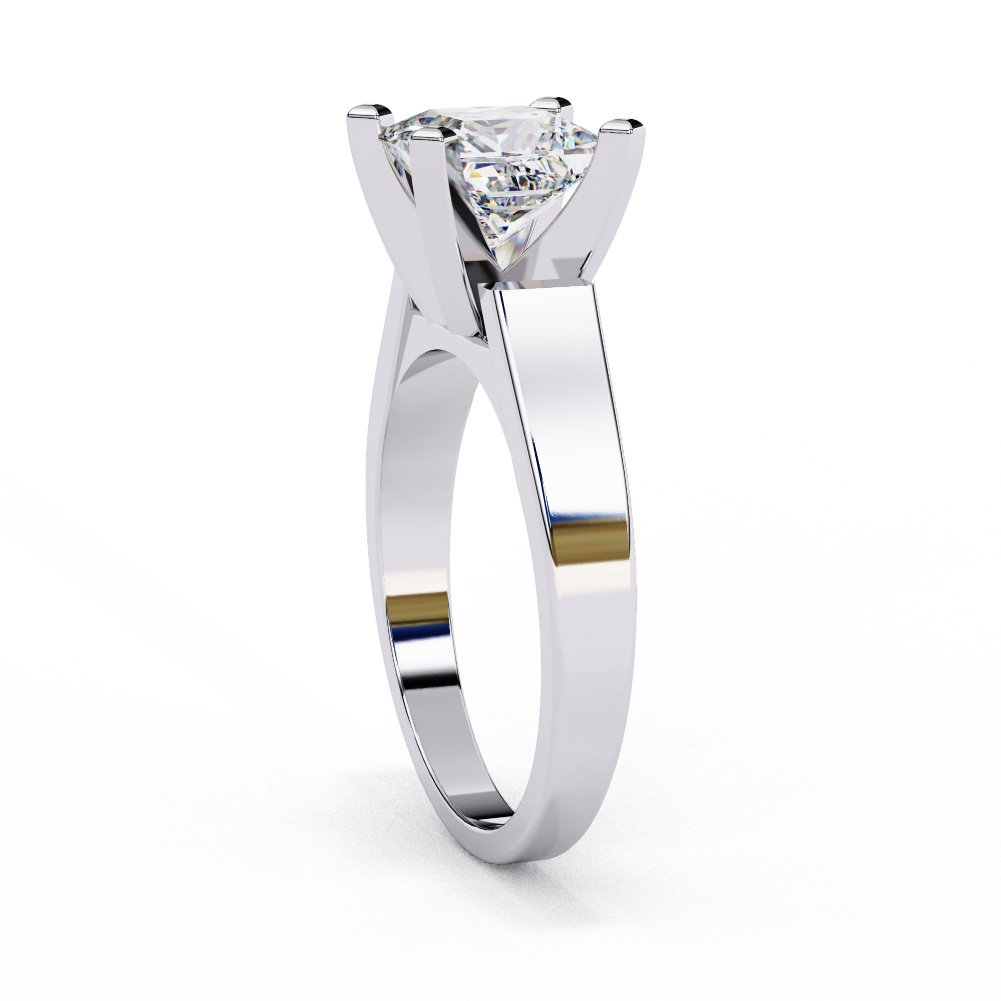 Mono Solitaire Diamond Ring 360 animation renders 3dm stl  3D print model_15