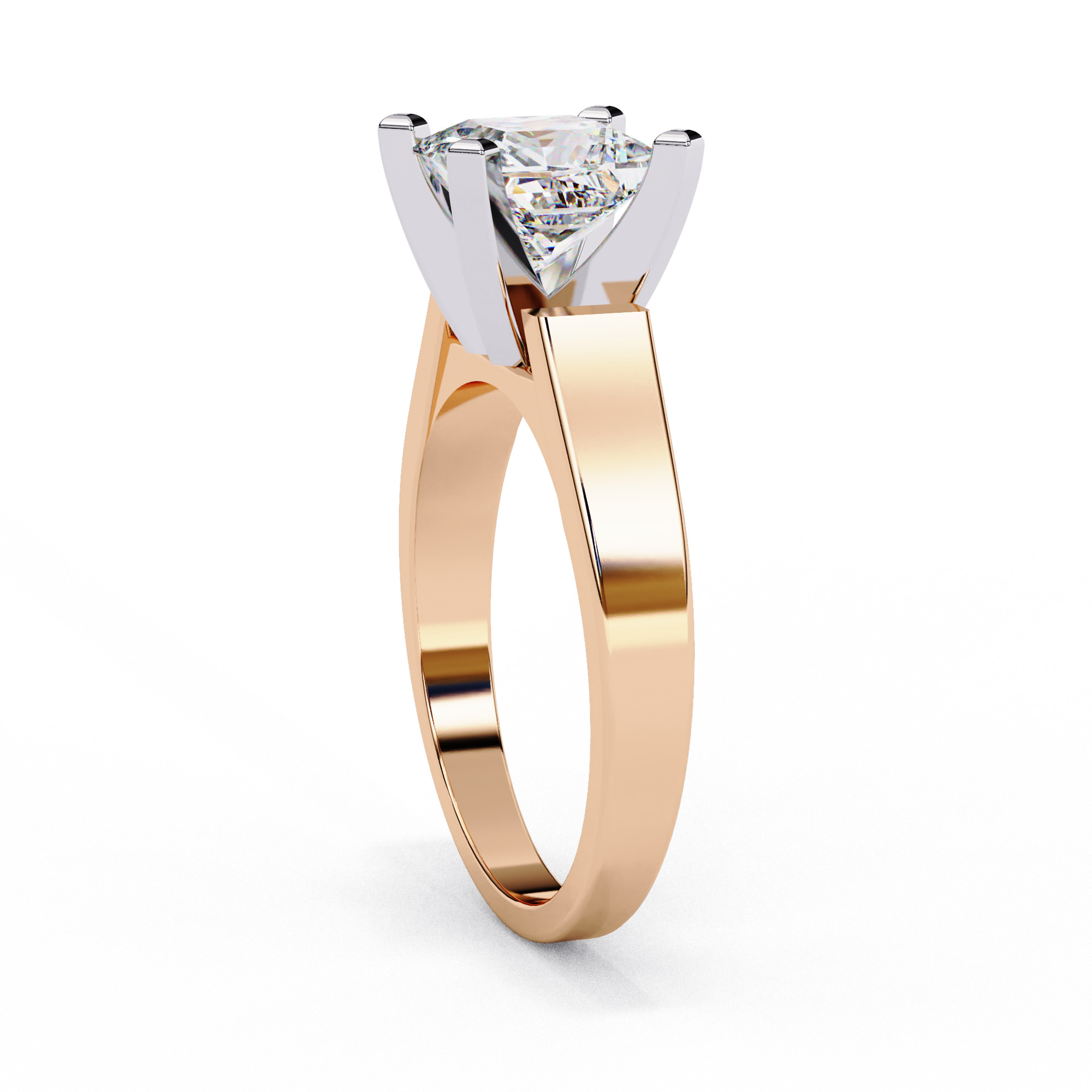 Mono Solitaire Diamond Ring 360 animation renders 3dm stl  3D print model_4