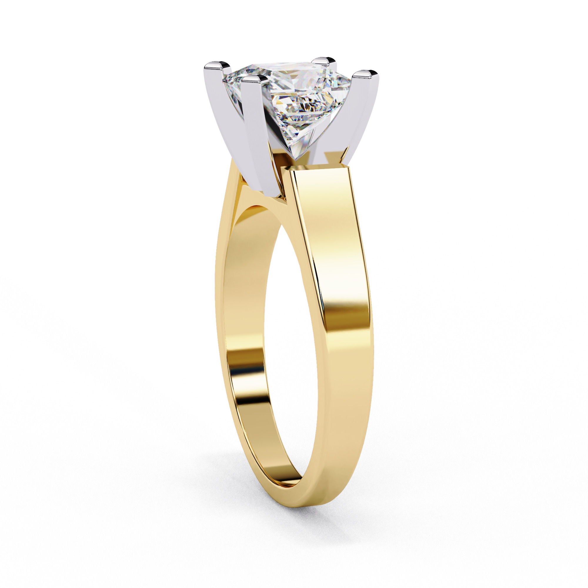 Mono Solitaire Diamond Ring 360 animation renders 3dm stl  3D print model_5
