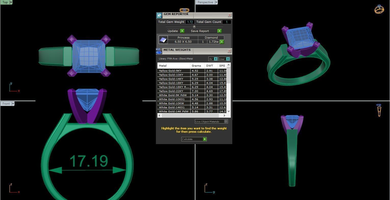 Mono Solitaire Diamond Ring 360 animation renders 3dm stl  3D print model_2