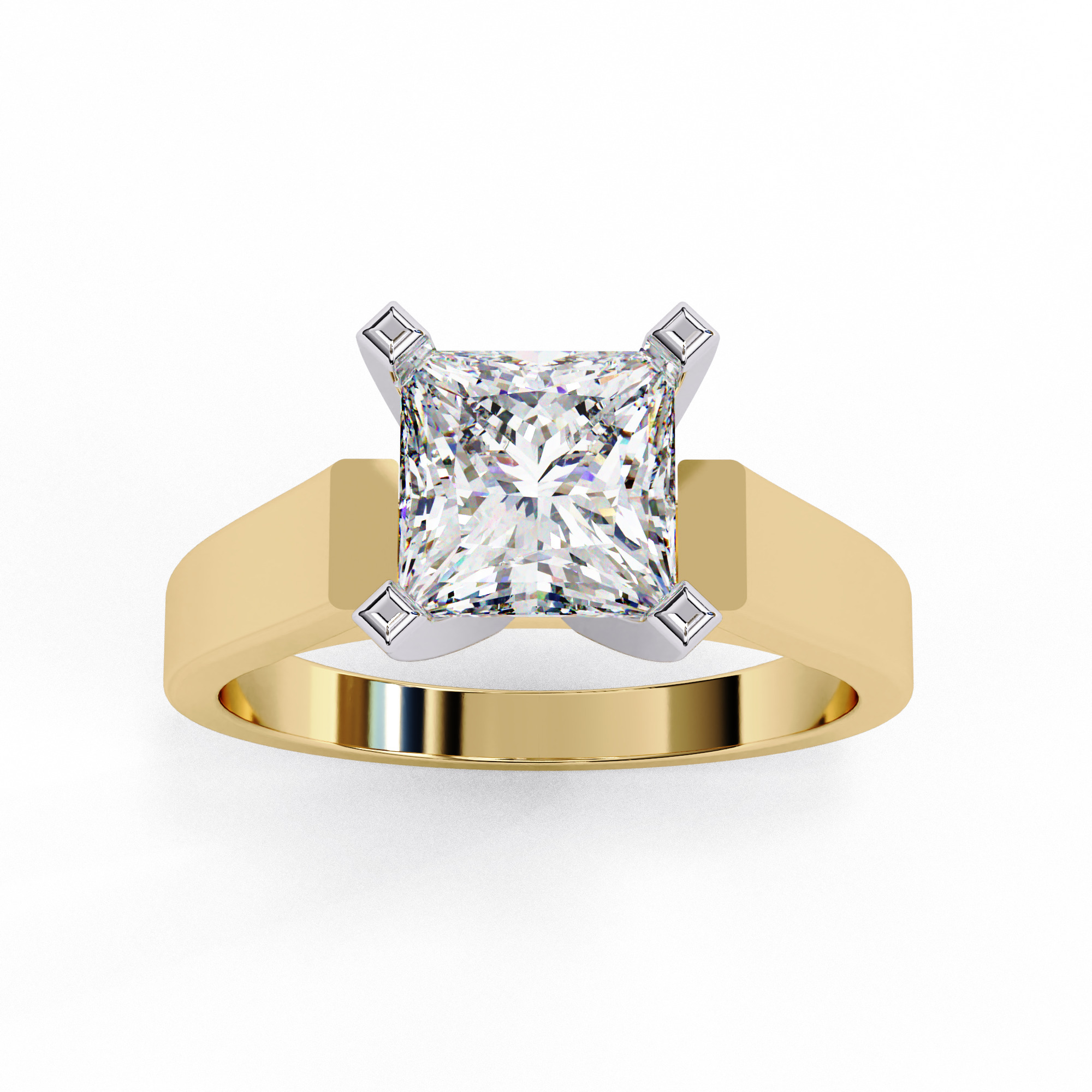 Mono Solitaire Diamond Ring 360 animation renders 3dm stl  3D print model_6