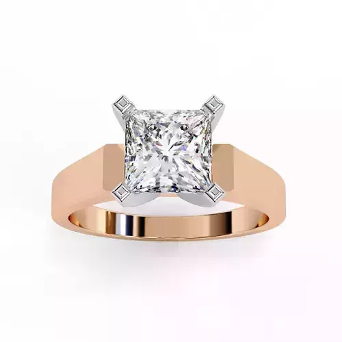 Mono Solitaire Diamond Ring 360 animation renders 3dm stl 
