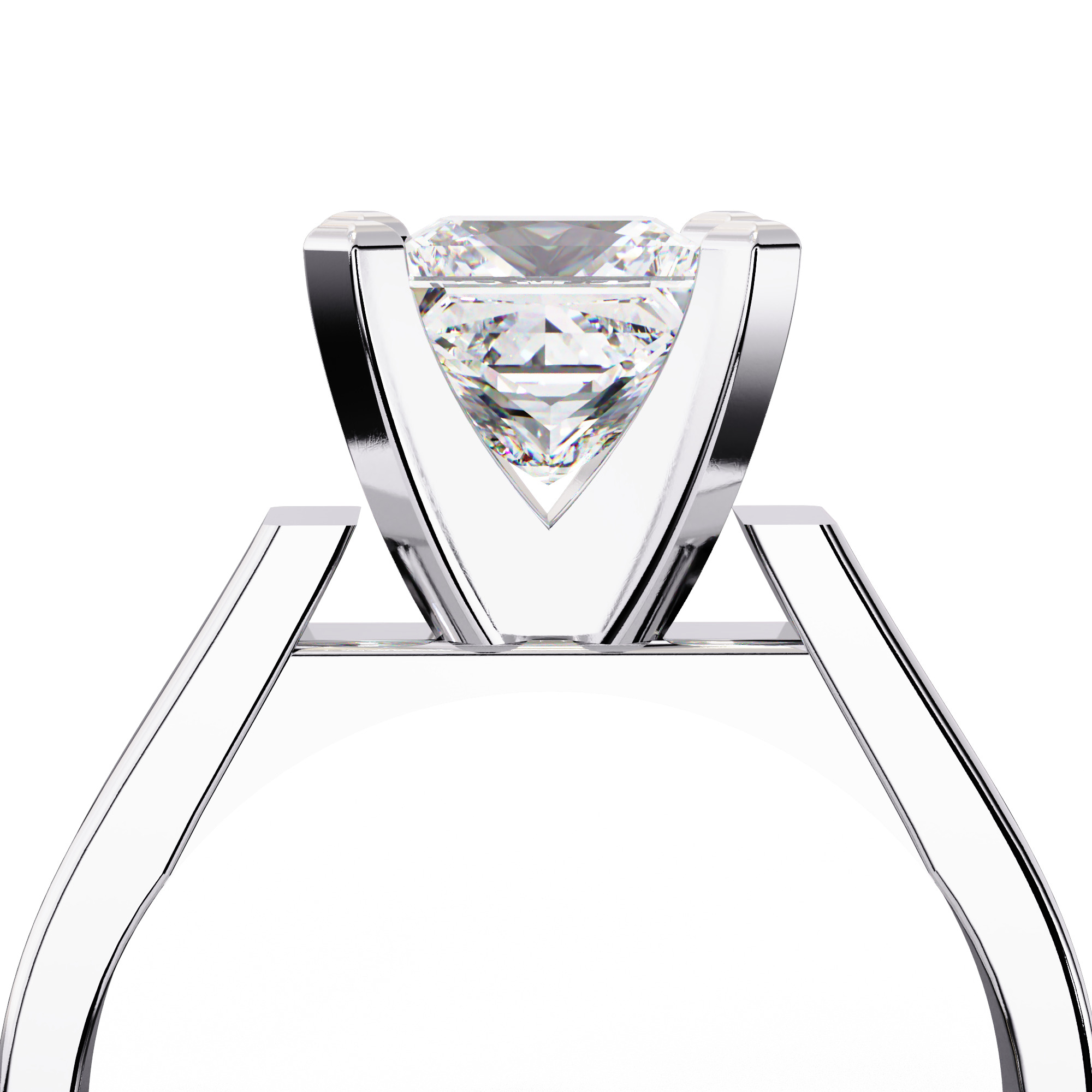 Mono Solitaire Diamond Ring 360 animation renders 3dm stl  3D print model_8