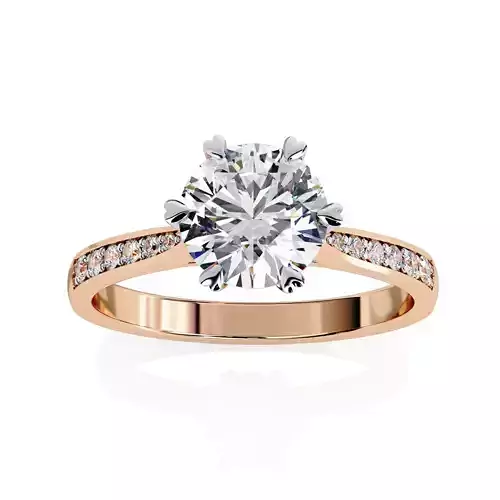 Solitaire Diamond Ring 360 animation renders 3dm stl 