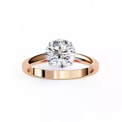 Mono Solitaire Diamond Ring 360 animation renders 3dm stl 