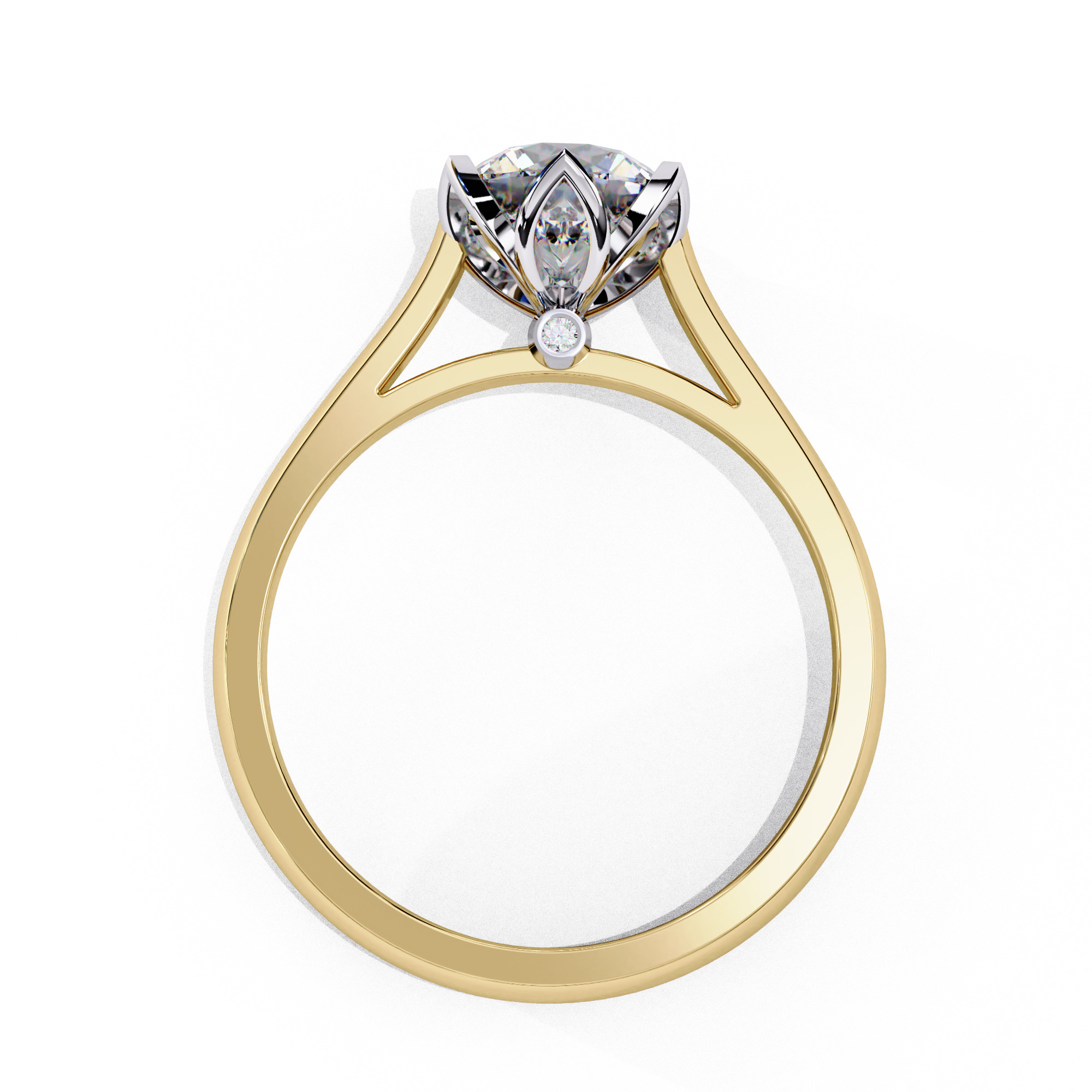 Mono Solitaire Diamond Ring 360 animation renders 3dm stl 3D print model_8