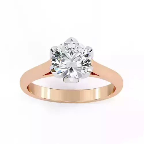 Mono Solitaire Diamond Ring 360 animation renders 3dm stl  3D print model