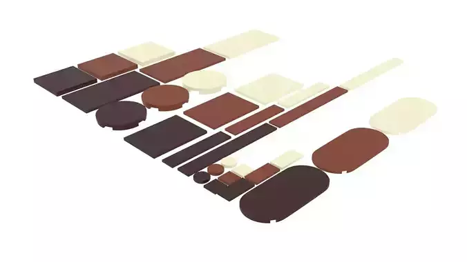 Chocolate Lego Tiles Set