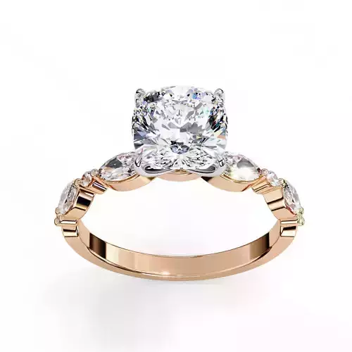 Solitaire Diamond Ring 360 animation renders 3dm stl 