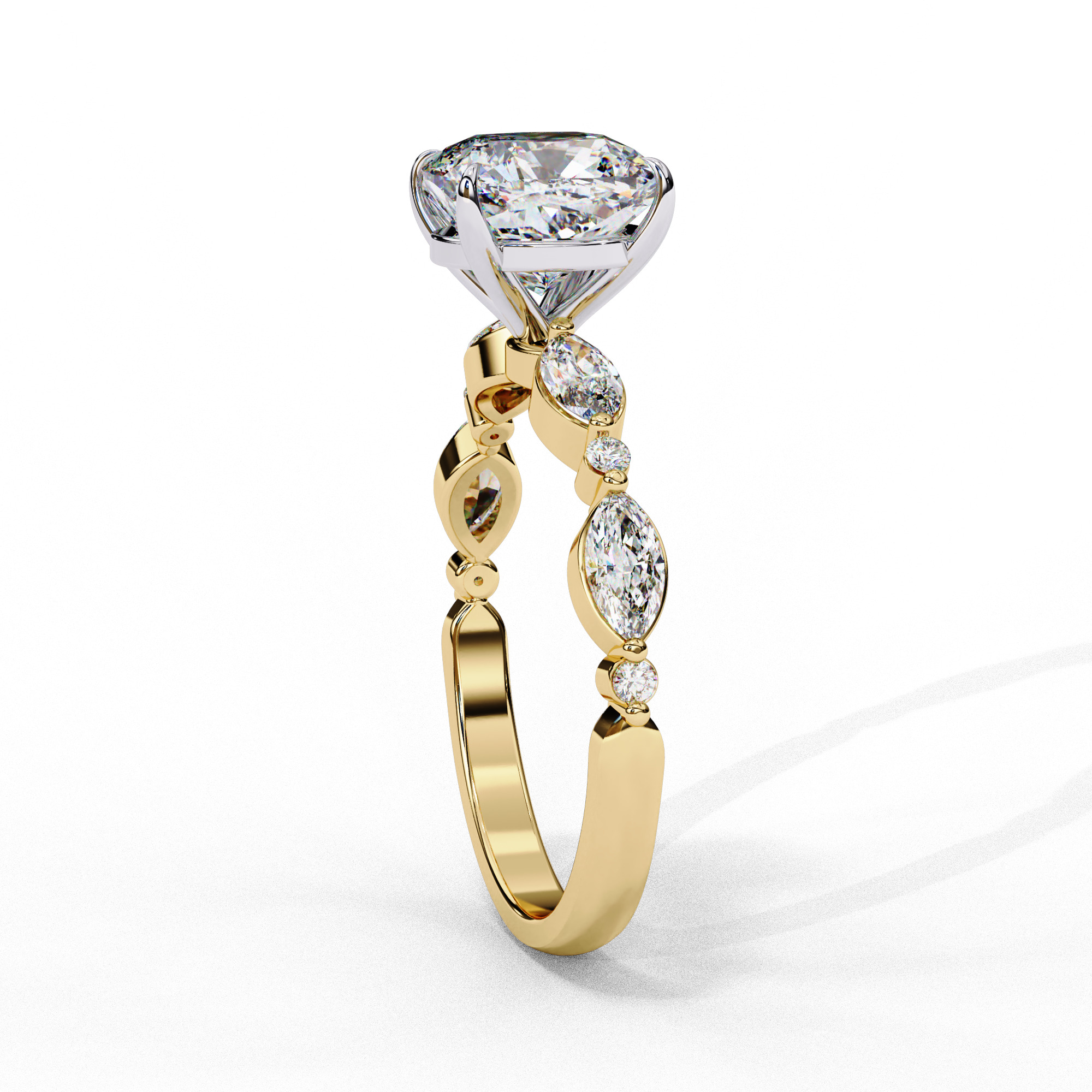 Solitaire Diamond Ring 360 animation renders 3dm stl 3D print model_12