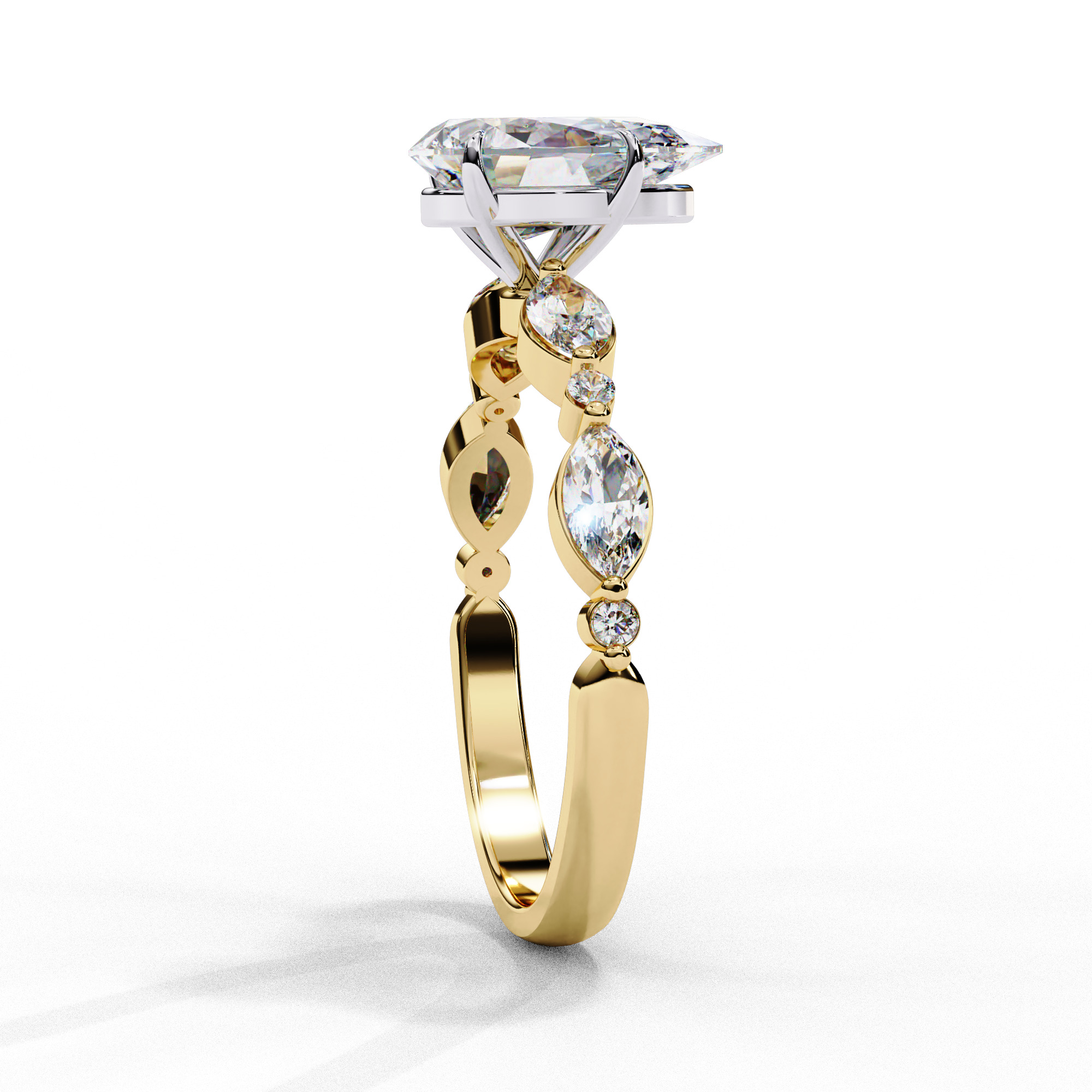 Solitaire Diamond Ring 360 animation renders 3dm stl  3D print model_12