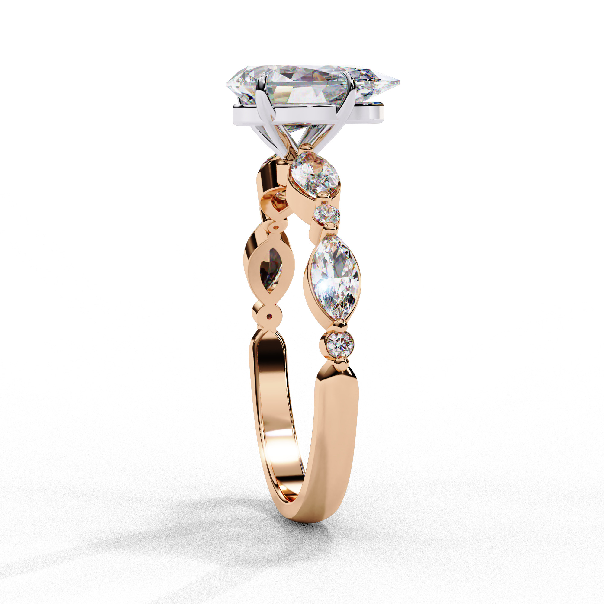 Solitaire Diamond Ring 360 animation renders 3dm stl  3D print model_13